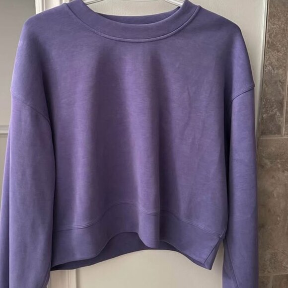 Lululemon softstreme perfectly oversized crop crew - Picture 1 of 3